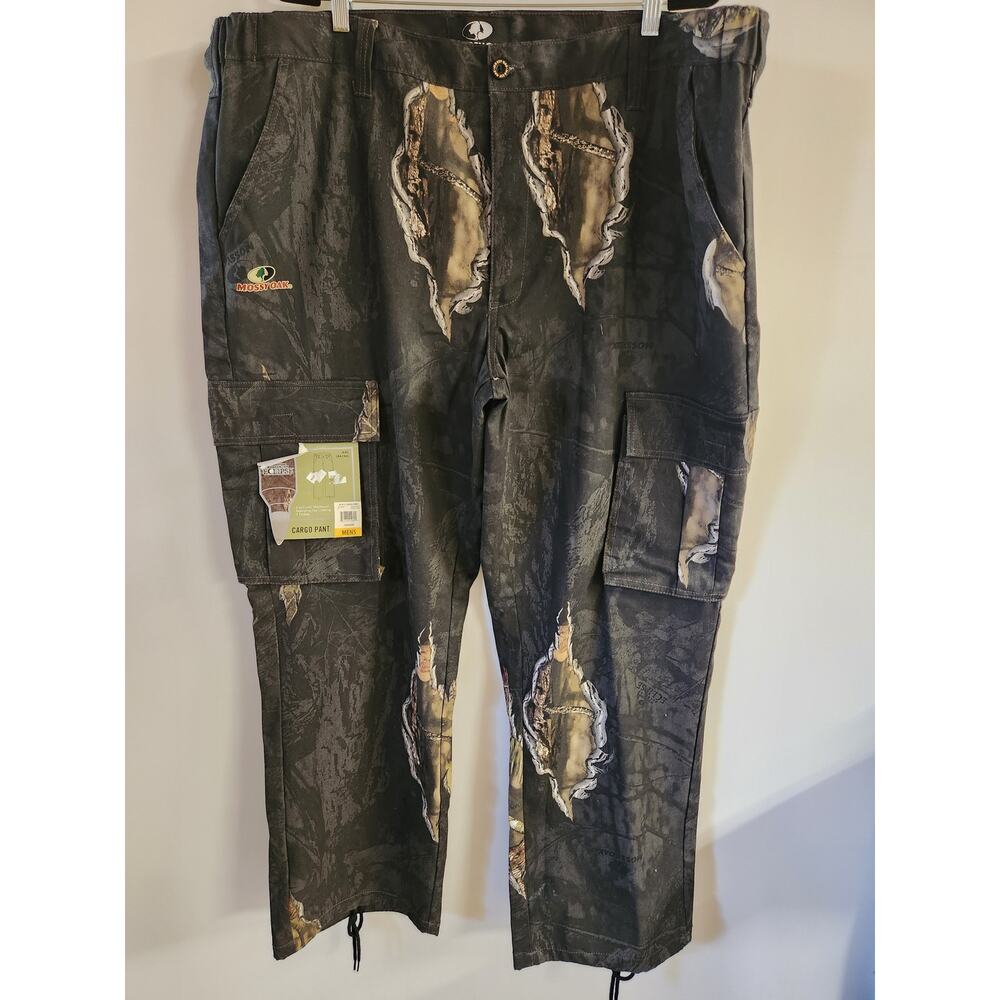 Mossy Oak Mens Black Eclipse Cameo Cargo Hunting pants sz XXL 44/46 brand New